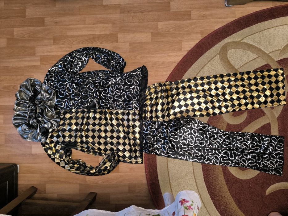 Карнавальний костюм Арлекіно,Шут, Скоморох розмір 52