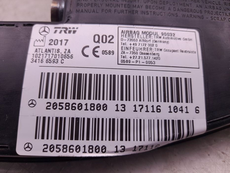 Airbag banco direito MERCEDES-BENZ Classe C (W205)