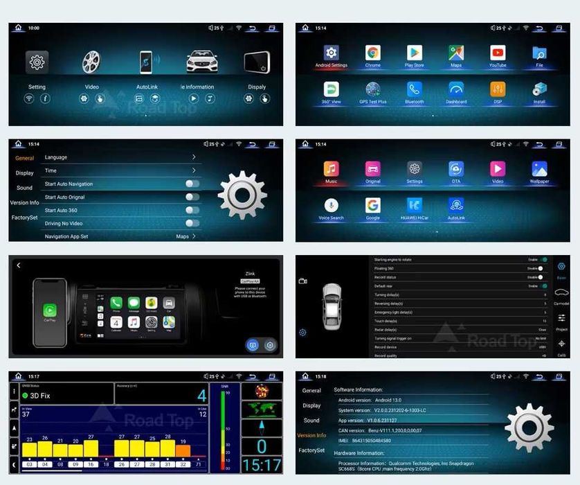CarPlay Android Radio GPS WiFi 4G Mercedes CLA C117 GLA W176 W246 GLC