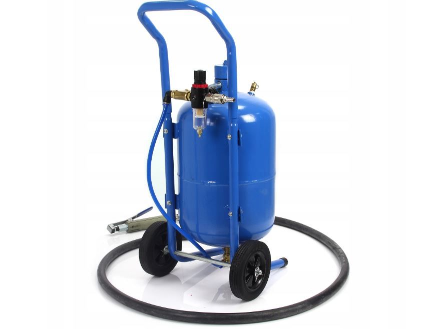 Piaskarka syfonowa 19l mobilna + maska dysze mp