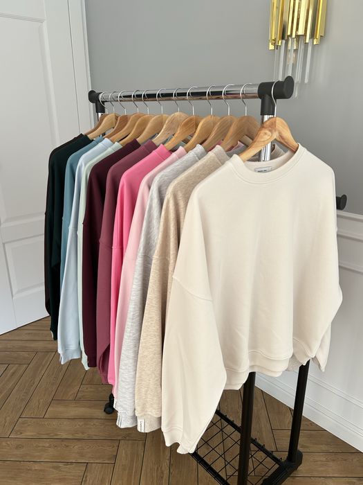 Bluza basic damska z bawelny lenoshka s m l uni oversize