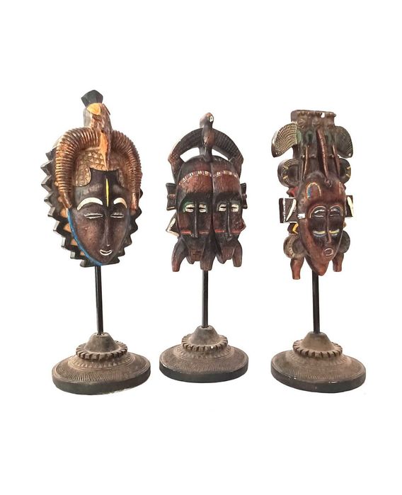 3 Máscaras decorativas 22 cm