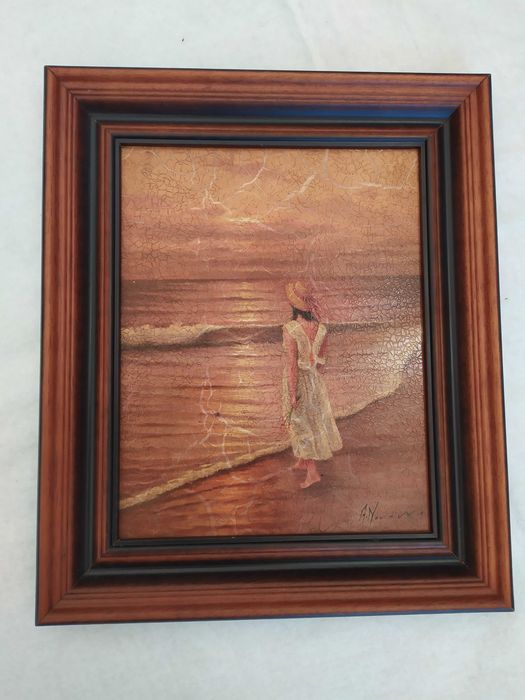 Painting (Girl and Sea) - Negotiable