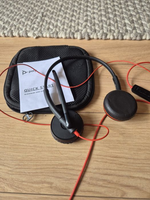 Poly blackwire 3200 słuchawki przewodowe