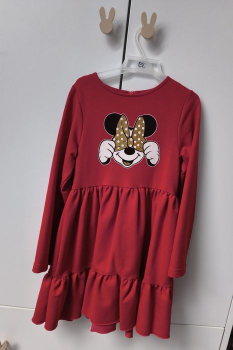 Sukienka świąteczna dla dziewczynki r. 122 Myszka Minnie