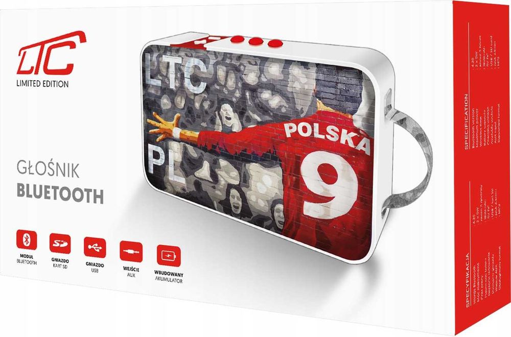 Mocny Głośnik Bluetooth Super Bass  Duży Polska Lewy  Katar 2022
