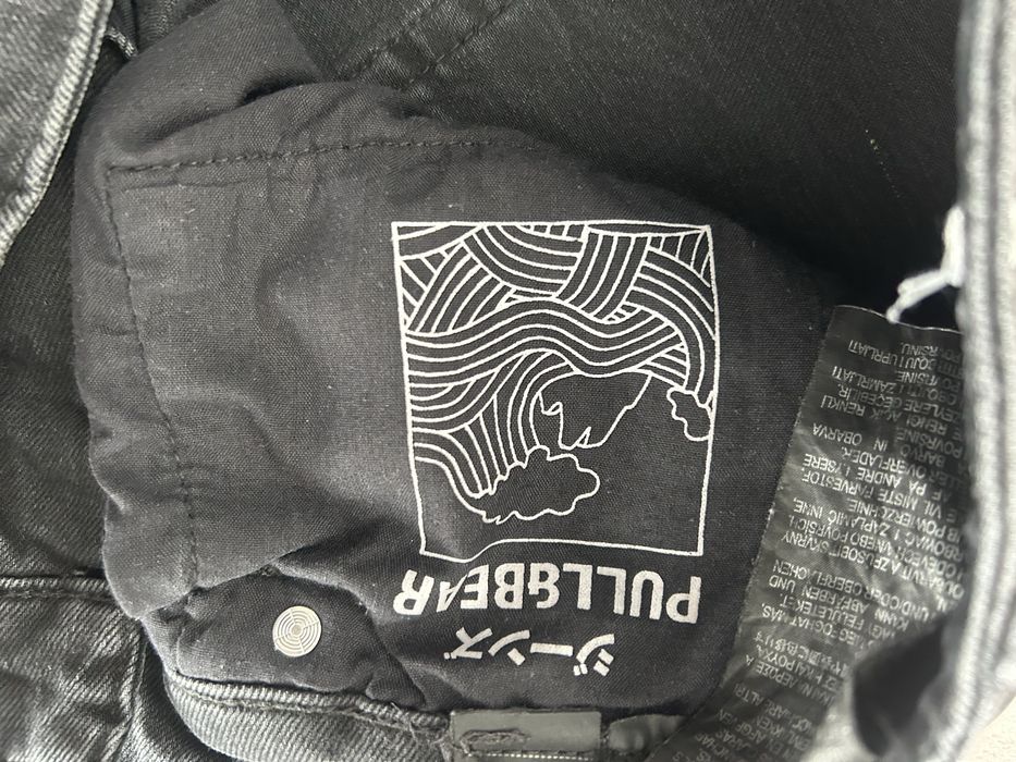 #Pull &Bear spodnie jeansowe czarne M