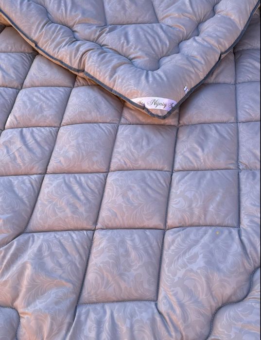 Тепла ковдра двоспальна  овеча вовна тёплое одеяло овчина 180 x 215