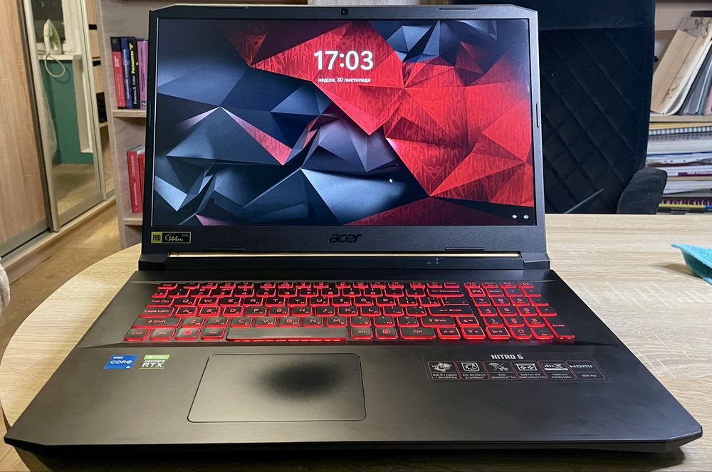 Acer Nitro 5 AN517-54 17.3" RTX-3050 (i5 11th Gen) 144Hz