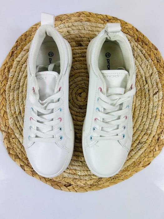 Nowe białe damskie buty sneakersy Promod Rozmiar 37