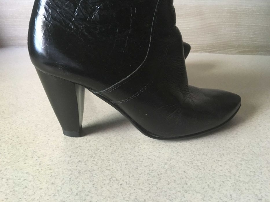 Kozaki skórzane, czarne, skóra, polski producent, rozmiar 37