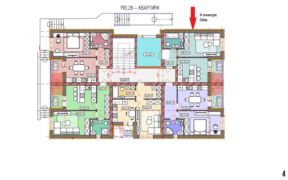 Квартира в Східниці в новобудові, 4 поверх. Будинок №3