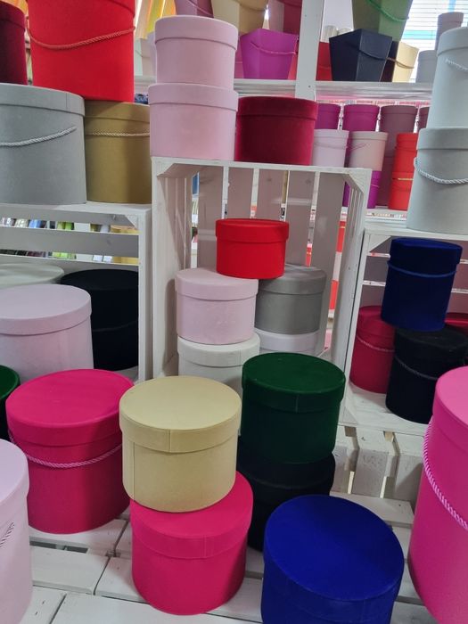 Pudełka FLOWER BOX welurowe i zwykle PREMIUM