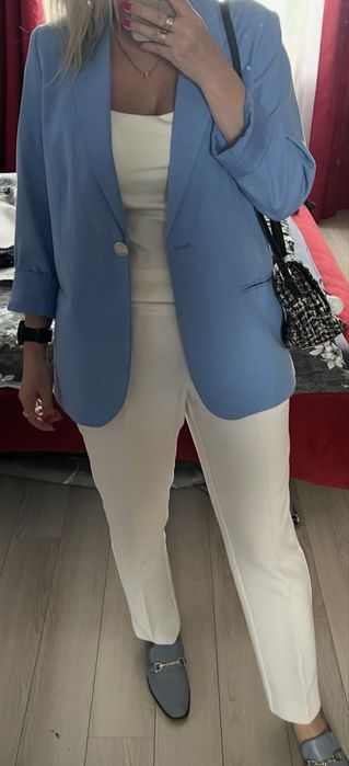 H&M niebieska letnia marynarka r. S/M