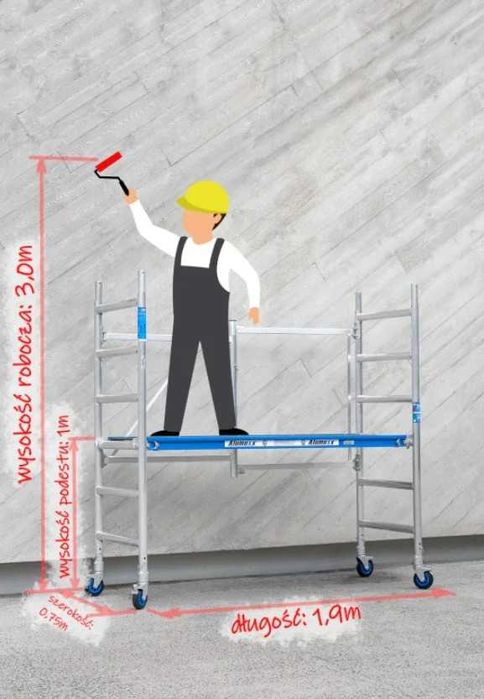 Rusztowanie aluminiowe Alumexx FS 75 wys. 3 m