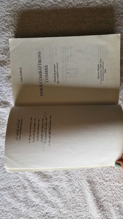 Livro "Nous Combrattrons l´ombre" - Lidia Jorge