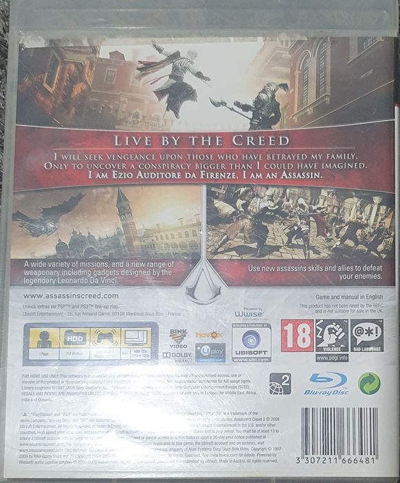 Assassins creed 2 ps3 jogo