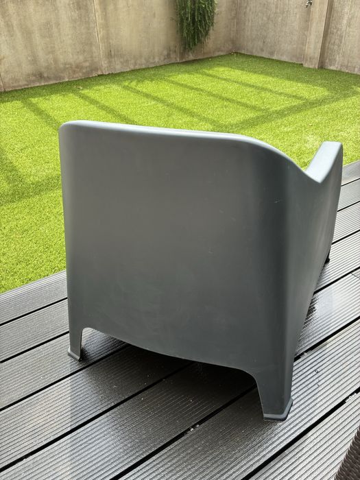 Cadeira / Cadeirão Relax de Resina para exterior jardim - Cor Cinza