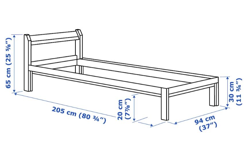 Cama de solteiro IKEA + colchão