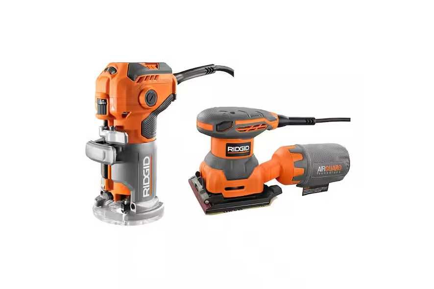 Zestaw Frezarka krawędziowa i Szlifierka oscylacyjna RIDGID z USA