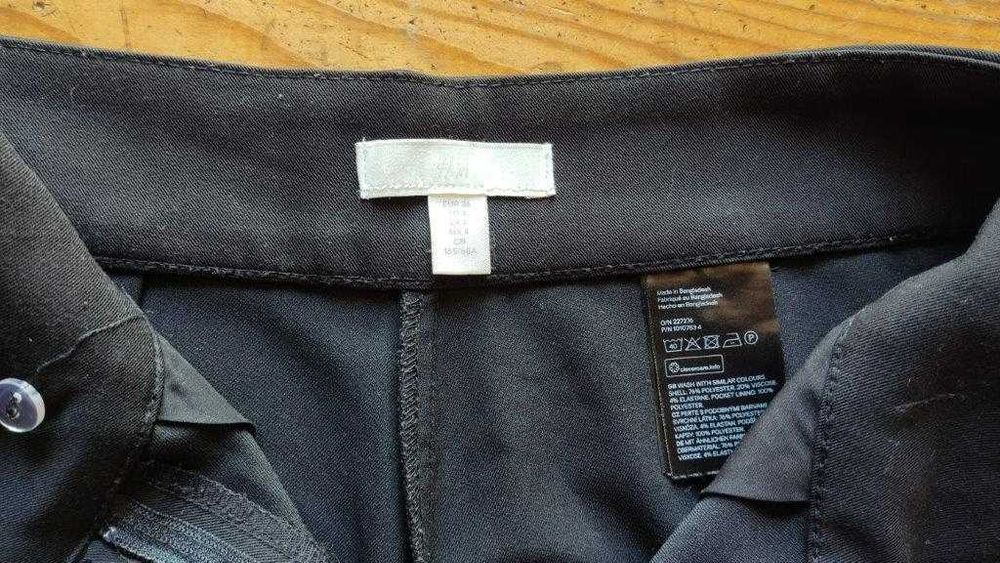 spodnie czarne szerokie nogawki H&M rozm. 36