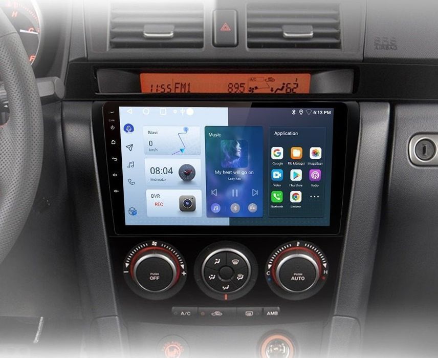 Radio Android 9” CarPlay Android Auto – Mazda 3 BK 2004–2013 PL