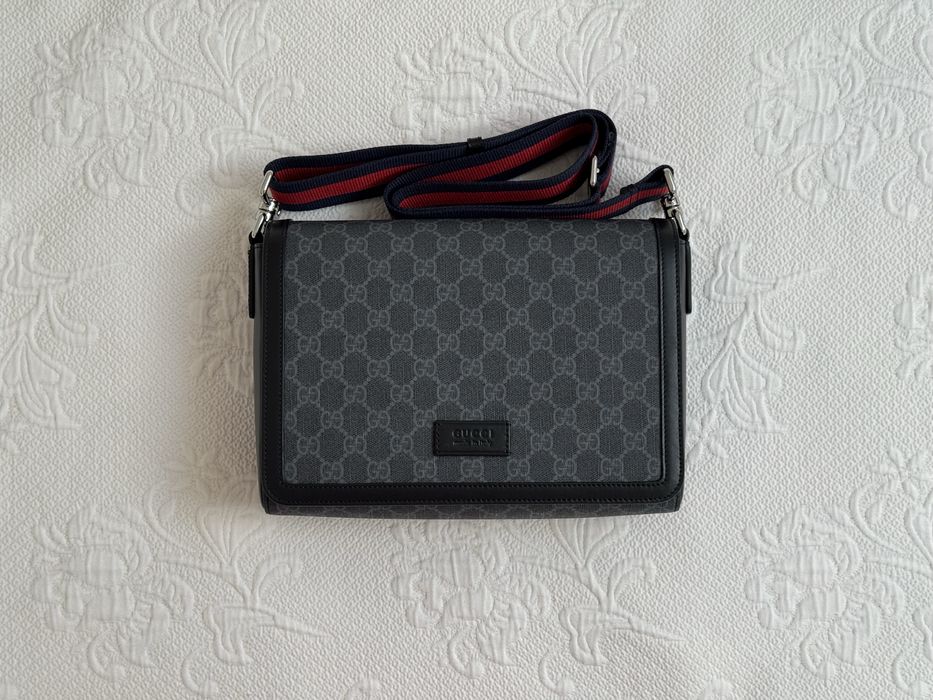 Мужская сумка Gucci GG Supreme Flap Messenger Bag
