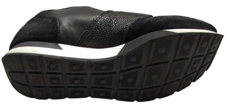 GEOX czarne sneakersy damskie skóra naturalna 39