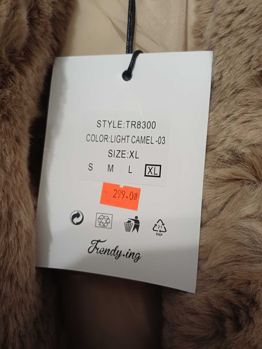 Kurtka zimowa parka z futrem xl