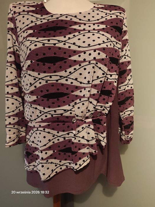 Elegancka bluzka z baskinką XL