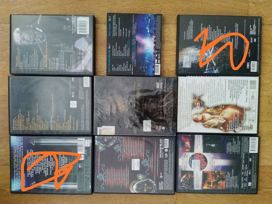 DVD video  AC/DC, Nightwish, Kreator и др...