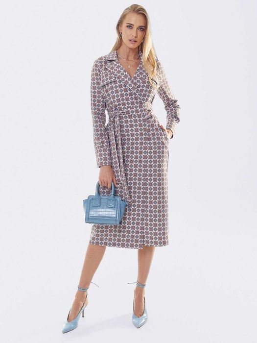 Платье на запах с английским воротником  Dressa