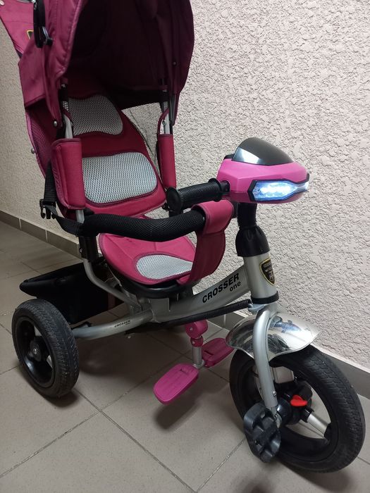 детский трехколесный велосипед Crosser One T-1 Eva Pink.