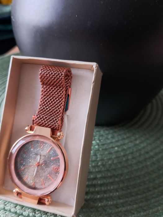 Zegarek damski różowo zloty