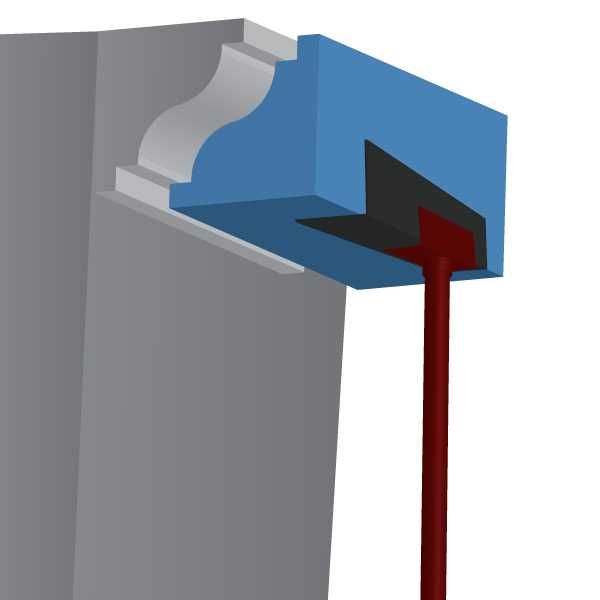 Molde cornijas para cofragem betão em esferovite modelo P2