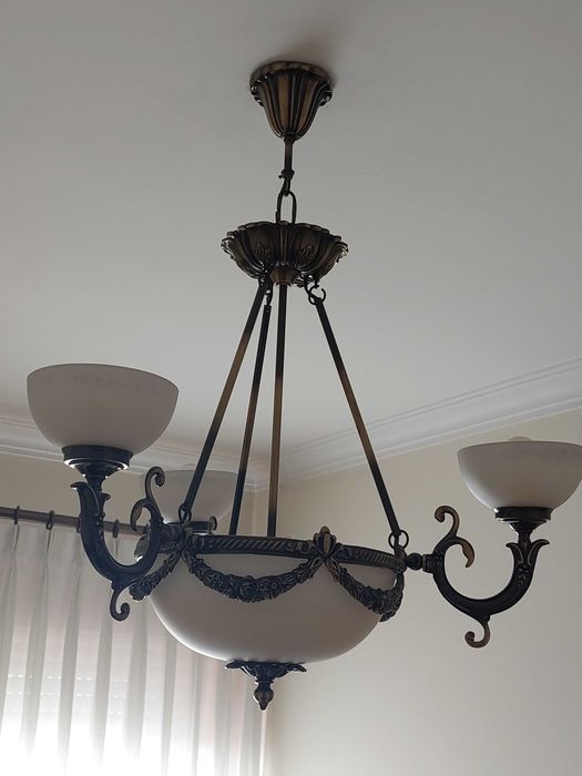 Conjunto de tres candeeiros