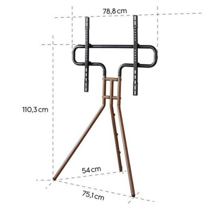 Suporte tripé  em metal para televisão