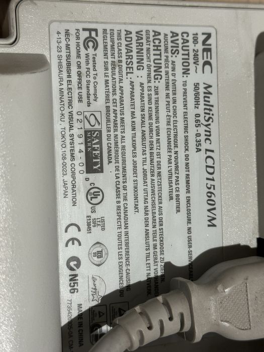 Monitor Retro MultiSync LCD 1560VM