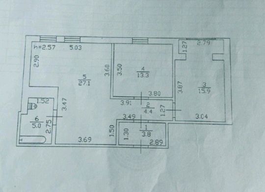 Продам 2х комнатную квартиру, 70 м.  Хлебодарское