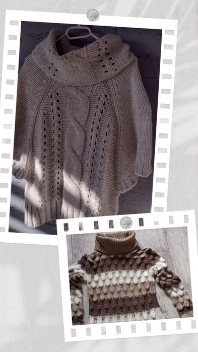 Ciepły sweter, golf, tunika rozmiar: S