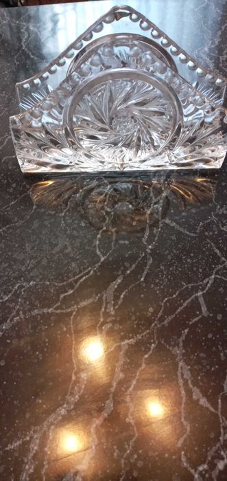 Хрустальная пепельница и салфетница. Польша.