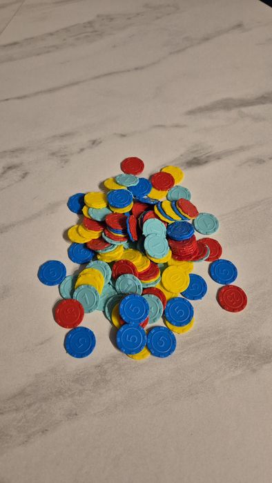 Monety zabawkowe do nauki liczenia oraz do gier