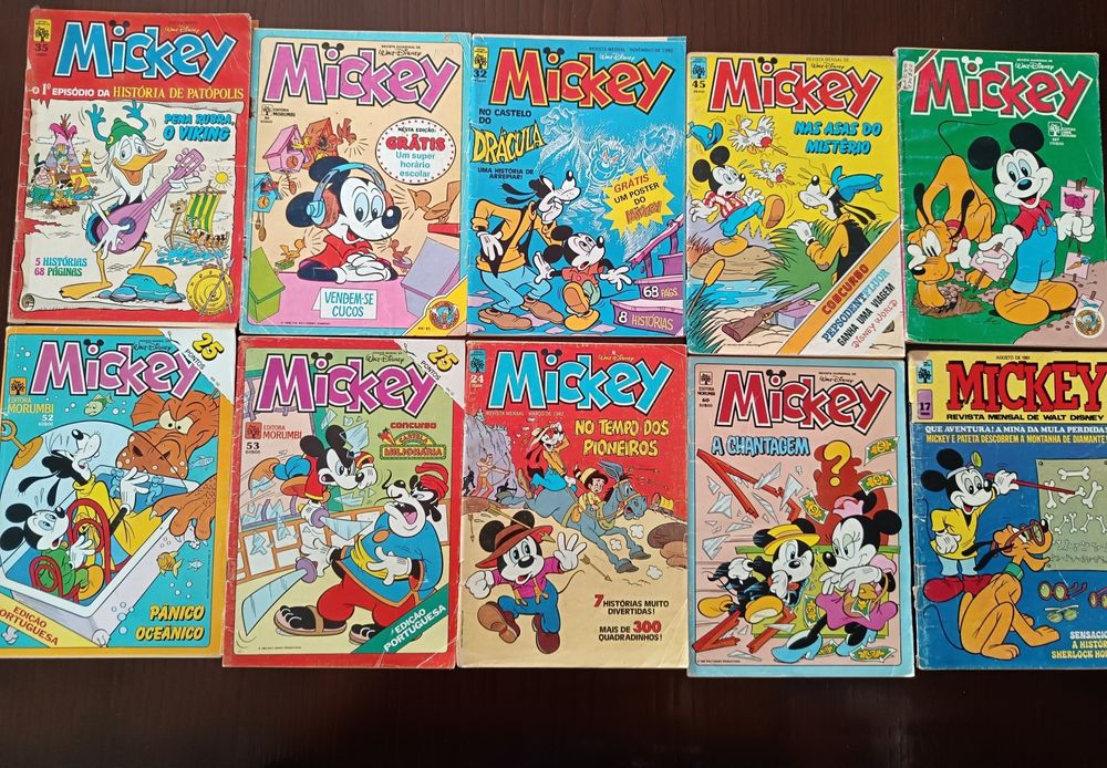 Banda desenhada Mickey edição portuguesa