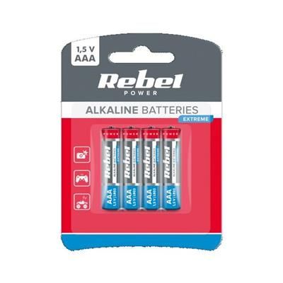 Baterie AAA LR03 alkaliczne 4szt Rebel EXTREME