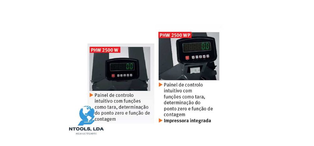 Porta-paletes com balança digital 2.5 Ton com impressora UNICRAFT