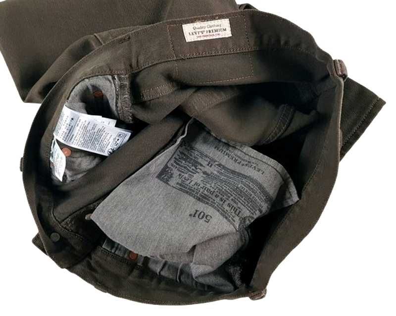 Brązowe męskie jeansy Levi's 501 oryg. skrócone nogawki Levis -W34/L30