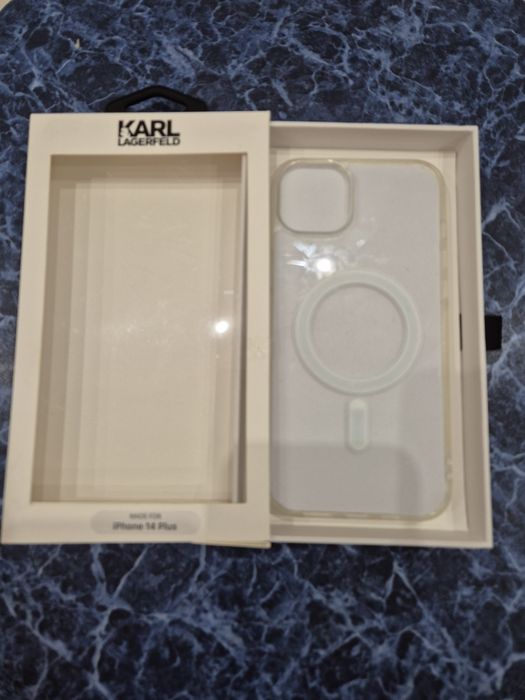 Чехол на телефон айфон 15+ и 14+.KARL LAGERFELD
