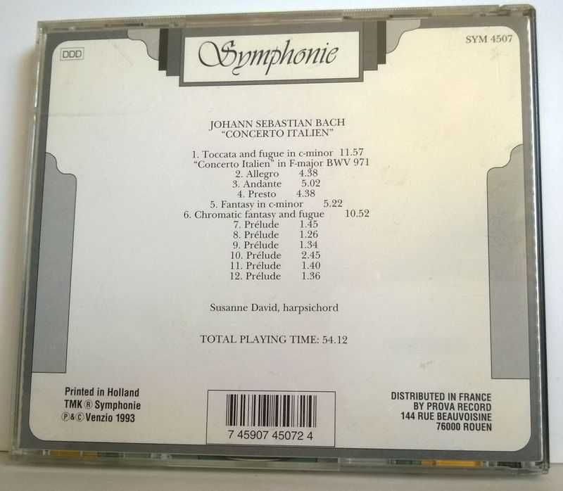 CD Bach Koncert Włoski Concerto Italien Fantazja Chromatic NOWA