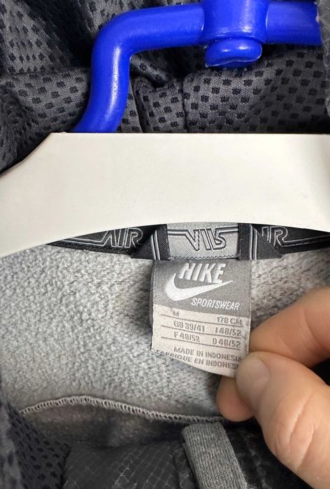 Bluza kurtka męska Nike z kapturem tech szara r. M