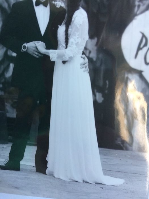 Suknia ślubna z długim rękawem